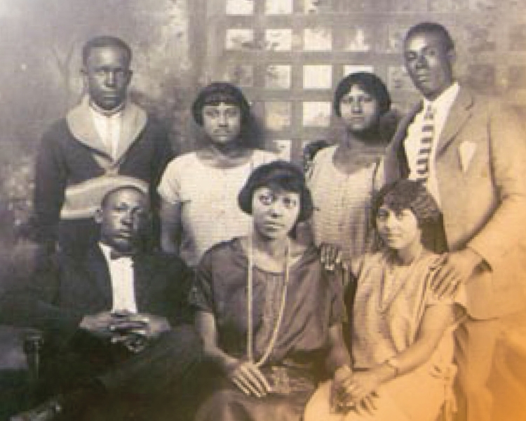 Historical black and white photo of African Americans